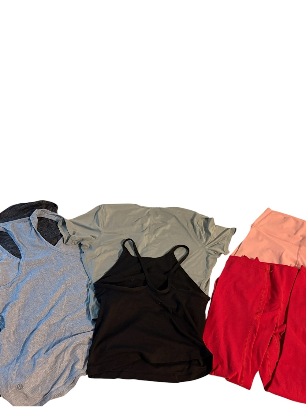 Lot of 6 Lululemon Resellers Wholesale Leggings and Tops Gym XS and 1 Small